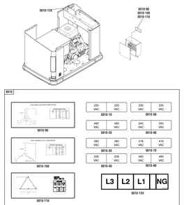 Decals Group - 3 Phase Diagram and Parts List for 040415-03  Briggs and Stratton Generator